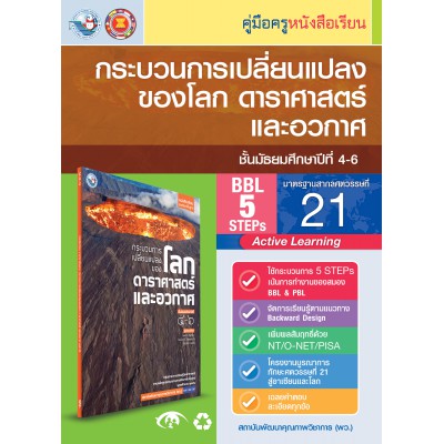 คู่มือครู หนังสือเรียนกระบวนการเปลี่ยนแปลงของโลก ดาราศาสตร์ และอวกาศ ม.4-6